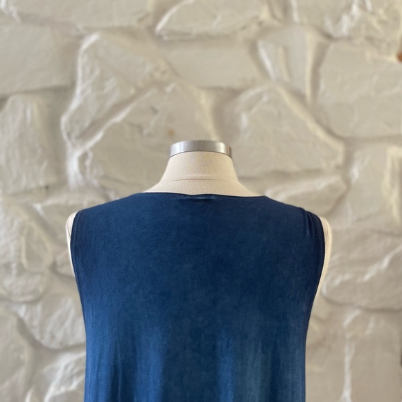 ❄️ Lucky Brand Blue Fringe Waterfall Cardigan Duster Medium - Picture 5 of 6